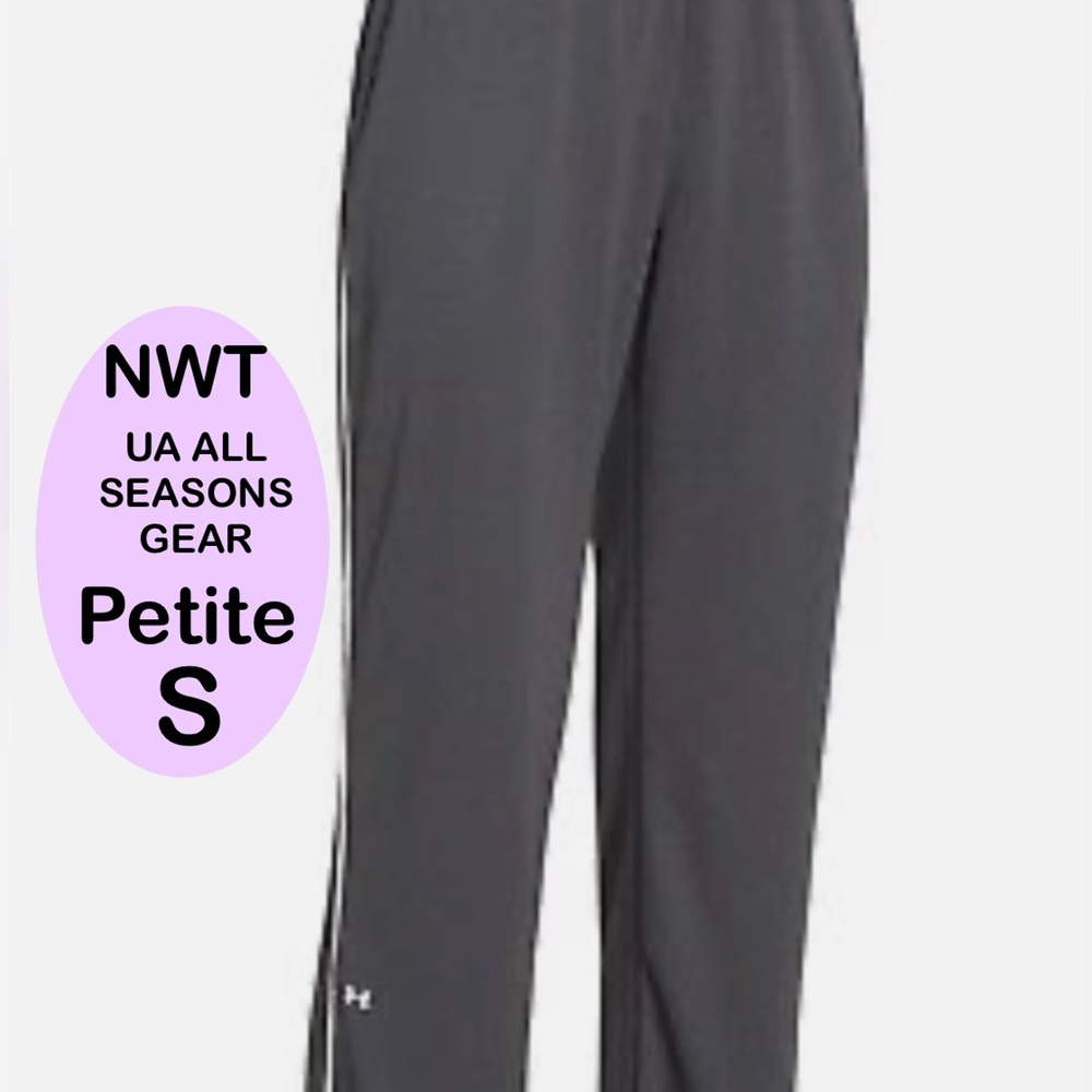UNDER ARMOUR ALLSEASONSGEAR SMALL PETITE TRAINING PANTS GRAY NWT